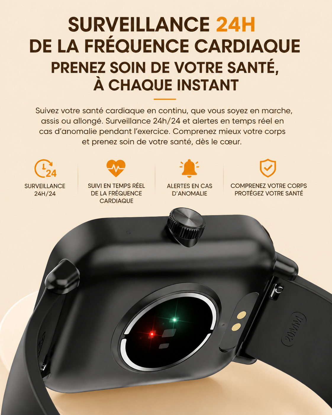 MONTRE INTELLIGENTE 1,9 POUCE - Un style moderne qui s’adapte à toutes tes journées.