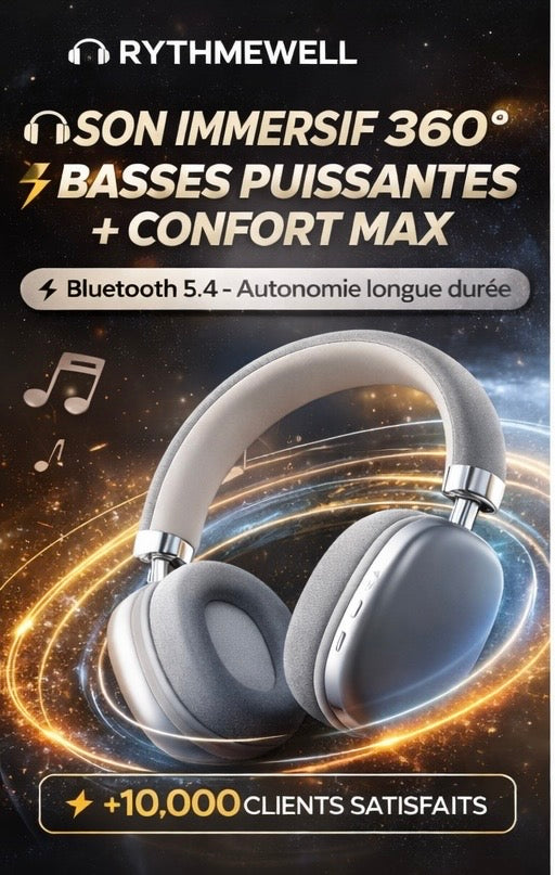 CASQUE SANS FIL, AIR MAX - Le luxe du silence, la puissance du son.
