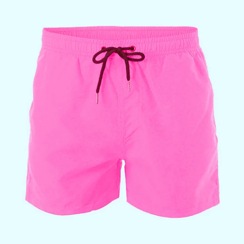 Customize LOGO Summer Quick Drying Beach Trunks Men Mesh Lining Board Short Pants Gym Fitness Running Shorts Sportswear Bottoms