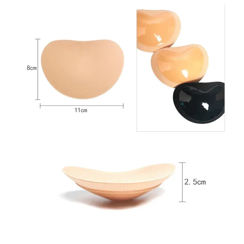 1/2/3/4Pairs Women Thicker Breathable Sponge Bra Pad Push up Padded Bikinis Swimsuit Swimwear Bikini Chest Set Bikini Bra Pad