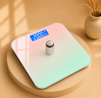 BALANCE CONNECTÉE EN VERRE AVEC ÉCRAN LCD -  Contrôlez votre poids en un instant.