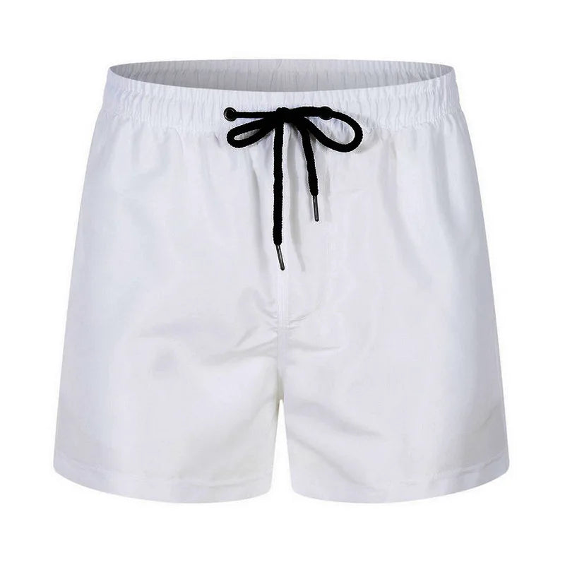 Customize LOGO Summer Quick Drying Beach Trunks Men Mesh Lining Board Short Pants Gym Fitness Running Shorts Sportswear Bottoms