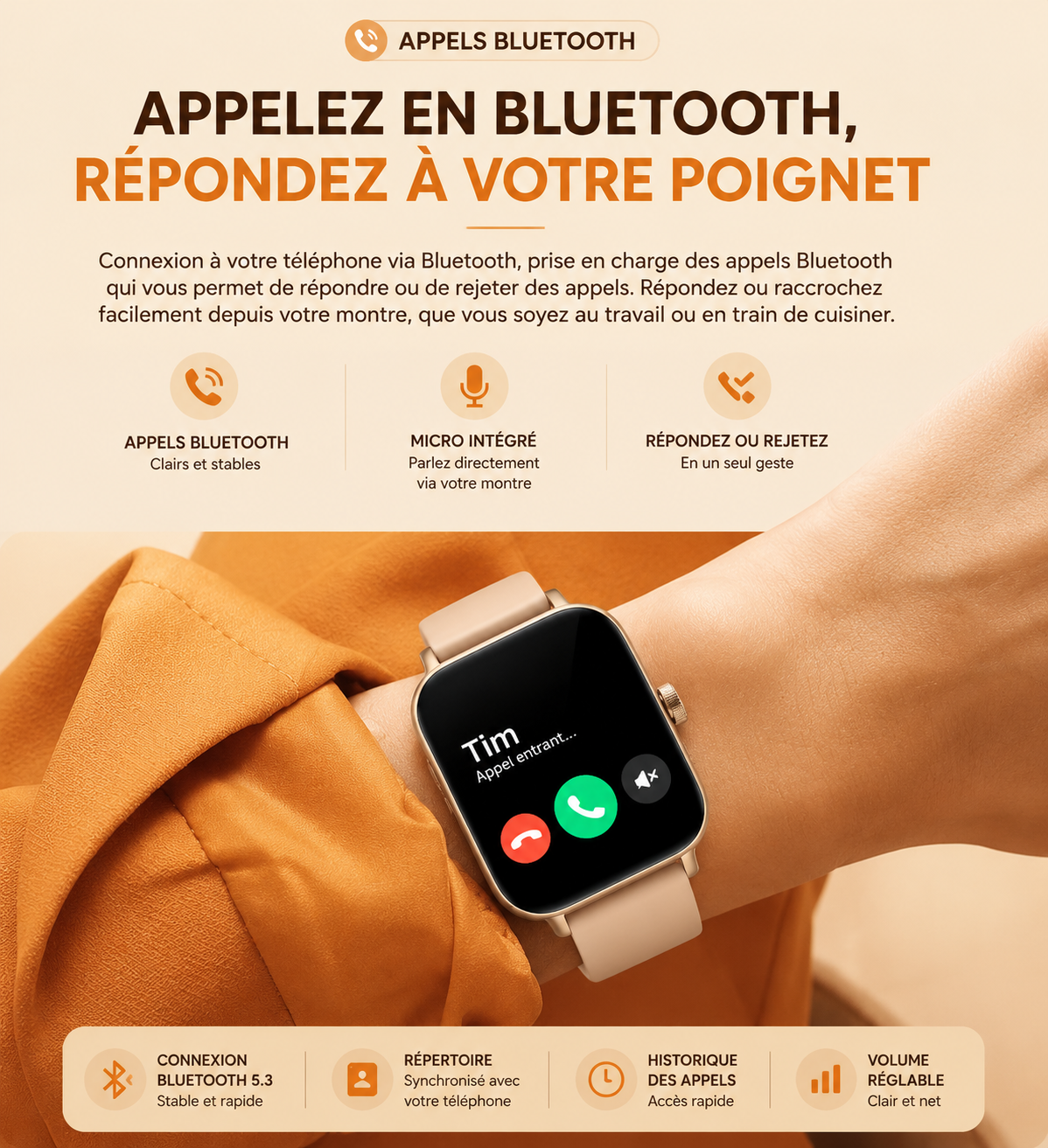 MONTRE INTELLIGENTE 1,9 POUCE - Un style moderne qui s’adapte à toutes tes journées.