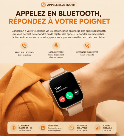 MONTRE INTELLIGENTE 1,9 POUCE - Un style moderne qui s’adapte à toutes tes journées.