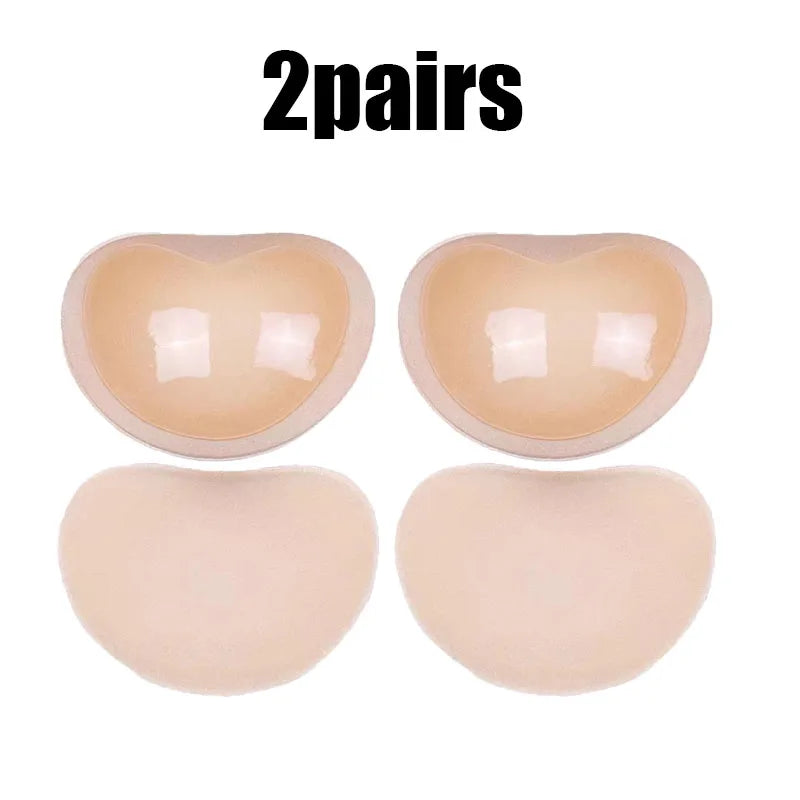 1/2/3/4Pairs Women Thicker Breathable Sponge Bra Pad Push up Padded Bikinis Swimsuit Swimwear Bikini Chest Set Bikini Bra Pad