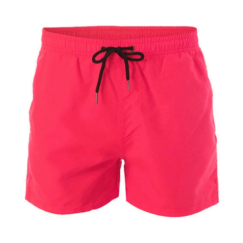 Customize LOGO Summer Quick Drying Beach Trunks Men Mesh Lining Board Short Pants Gym Fitness Running Shorts Sportswear Bottoms