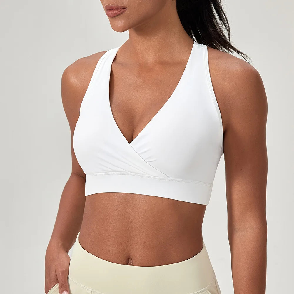 Customize LOGO Sports Bra Impact Professional Shock-Proof Running Crop Top Yoga Fitness Gym Quick Dry Vest with Removable Pad