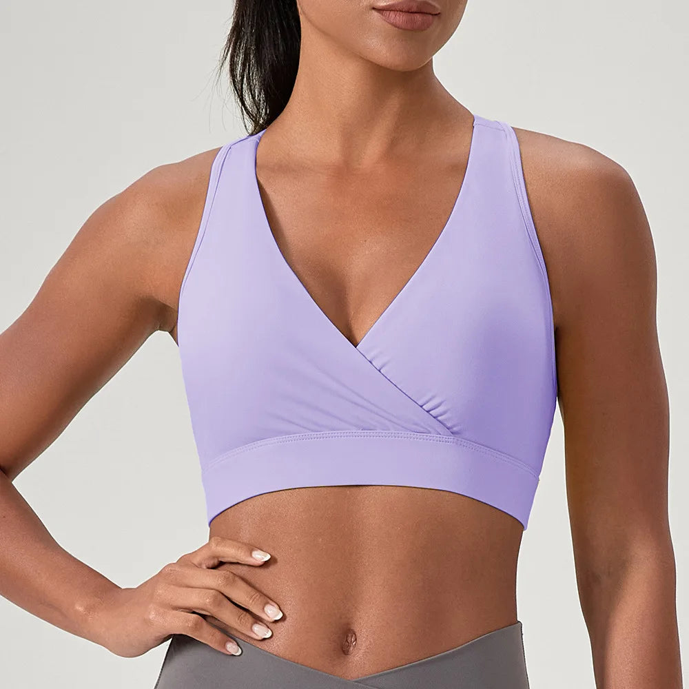 Customize LOGO Sports Bra Impact Professional Shock-Proof Running Crop Top Yoga Fitness Gym Quick Dry Vest with Removable Pad