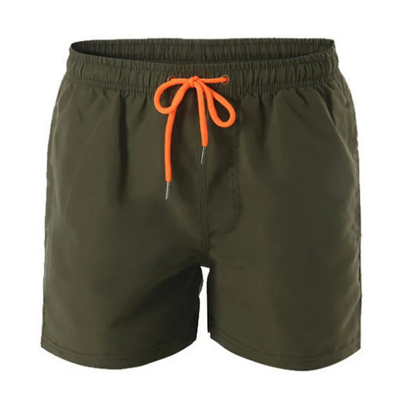Customize LOGO Summer Quick Drying Beach Trunks Men Mesh Lining Board Short Pants Gym Fitness Running Shorts Sportswear Bottoms