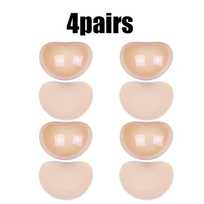 1/2/3/4Pairs Women Thicker Breathable Sponge Bra Pad Push up Padded Bikinis Swimsuit Swimwear Bikini Chest Set Bikini Bra Pad