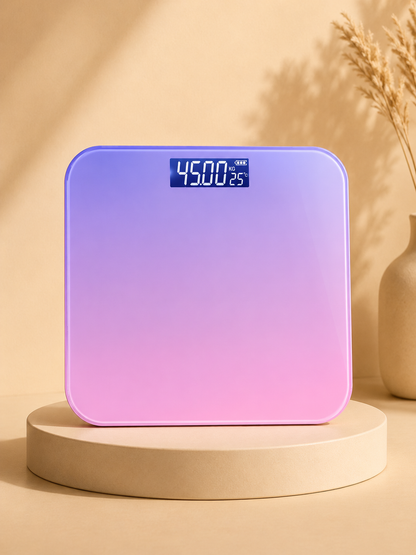 BALANCE CONNECTÉE EN VERRE AVEC ÉCRAN LCD -  Contrôlez votre poids en un instant.