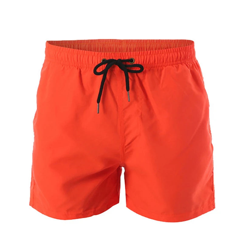 Customize LOGO Summer Quick Drying Beach Trunks Men Mesh Lining Board Short Pants Gym Fitness Running Shorts Sportswear Bottoms