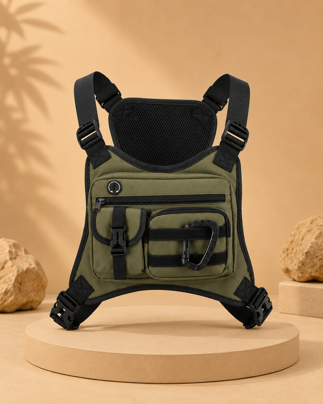 Waterproof Running Chest Pack with Adjustable Belts for Outdoor Sports Hiking Cycling and Exercise