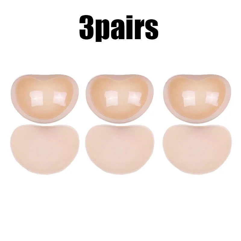 1/2/3/4Pairs Women Thicker Breathable Sponge Bra Pad Push up Padded Bikinis Swimsuit Swimwear Bikini Chest Set Bikini Bra Pad