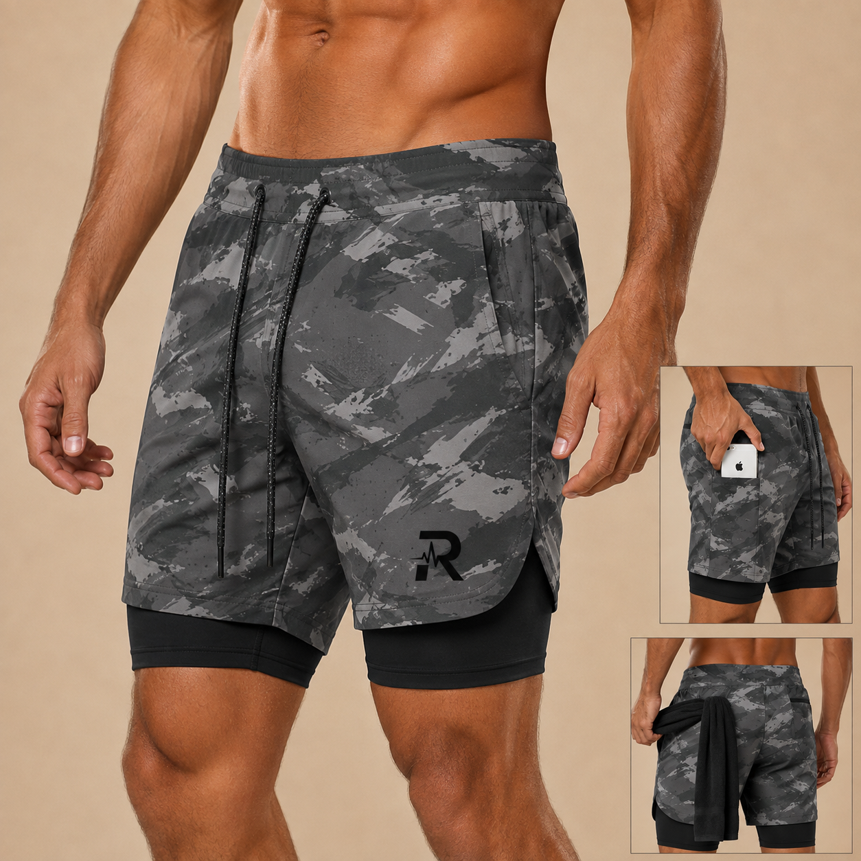 SHORT DE SPORT – Confort, Liberté de Mouvement • Séchage Rapide pour Toutes Vos Performances