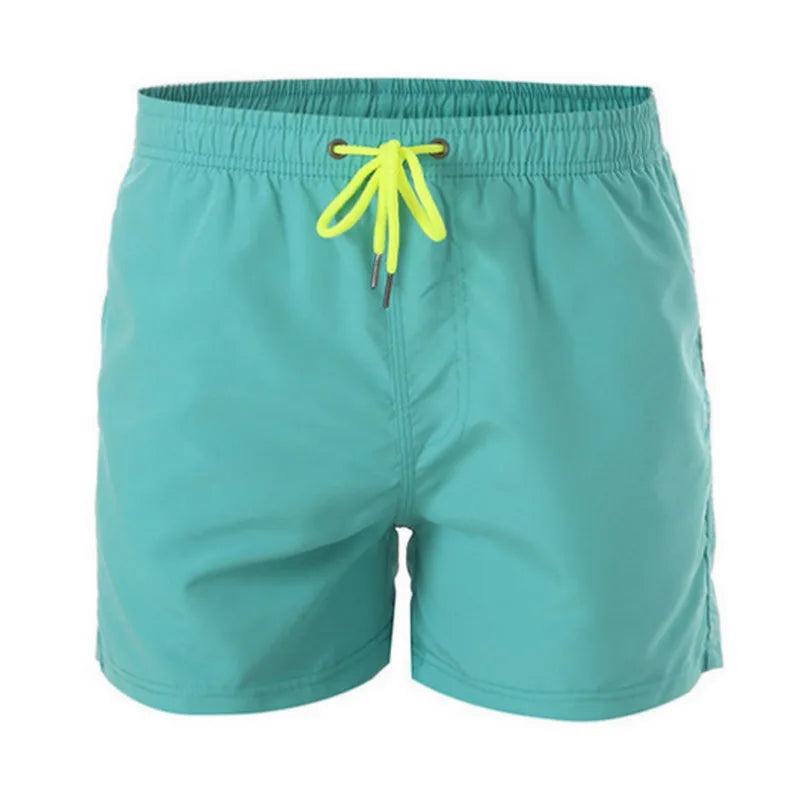 Customize LOGO Summer Quick Drying Beach Trunks Men Mesh Lining Board Short Pants Gym Fitness Running Shorts Sportswear Bottoms
