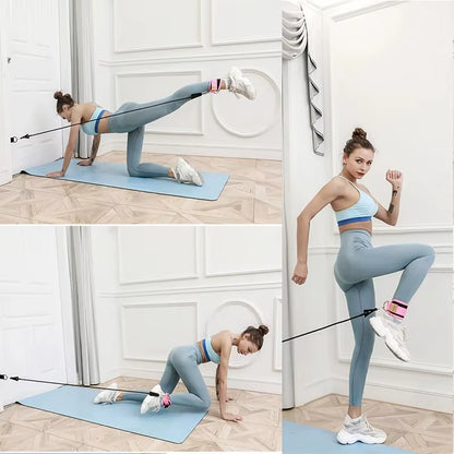 Resistance Band Set Workout Exercise Equipments Ankle Straps Fitness Yoga Elastic Fitness Bands for Home Gym Man and Woman Sport