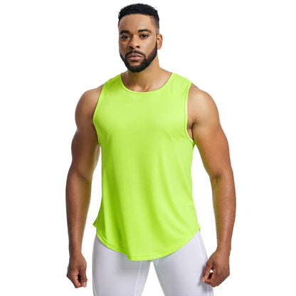 Custom LOGO Men'S Running Vest Marathon Training Sleeveless Shirts Breathable Sports Jogging Tank Tops Quick Dry Basketball Tees