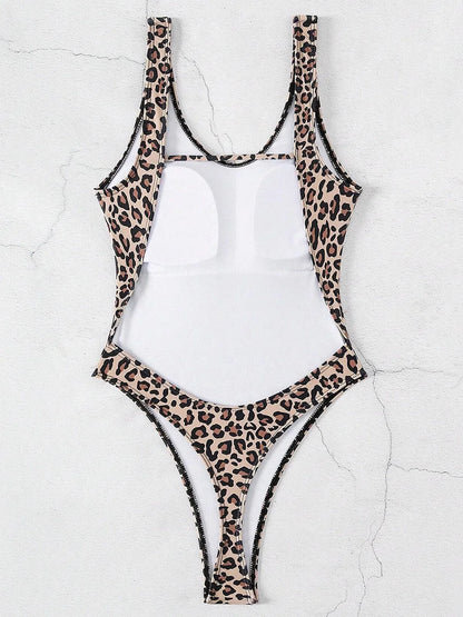 2026 Splicing Backless Women Thong Swimwear One Piece Swimsuit Female Monokini High Cut Leg Bather Bathing Suit Swim Beach Wear