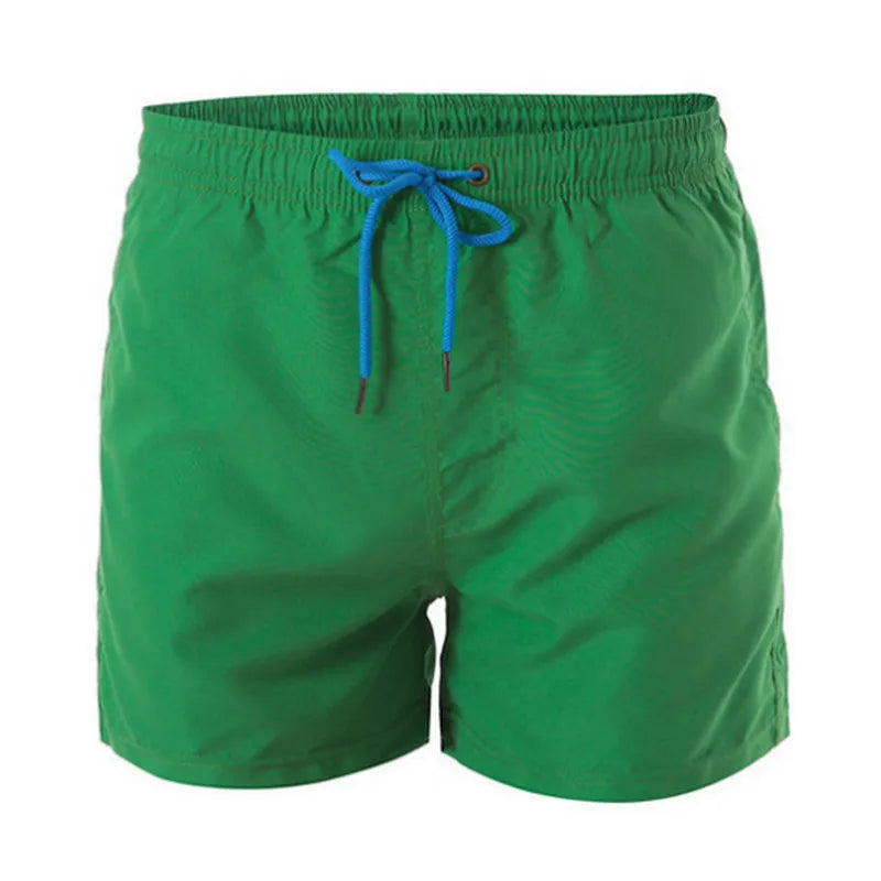 Customize LOGO Summer Quick Drying Beach Trunks Men Mesh Lining Board Short Pants Gym Fitness Running Shorts Sportswear Bottoms