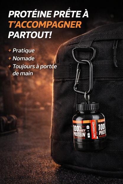 MINI BOUTEILLE DE POUDRE POUR PROTÉINES PORTABLE  - Petit format, grande utilité !