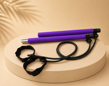 KIT DE PILATES PORTABLE AVEC BANDES DE RESISTANCE  - Sculptez votre silhouette et entraînez-vous efficacement où que vous soyez.