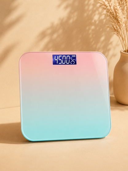 BALANCE CONNECTÉE EN VERRE AVEC ÉCRAN LCD -  Contrôlez votre poids en un instant.