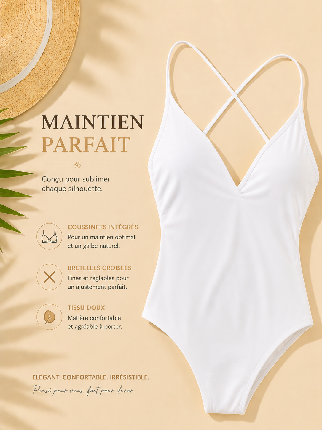 MAILLOT DE BAIN UNE PIÈCE - pour un style chic et raffiné au bord de l’eau