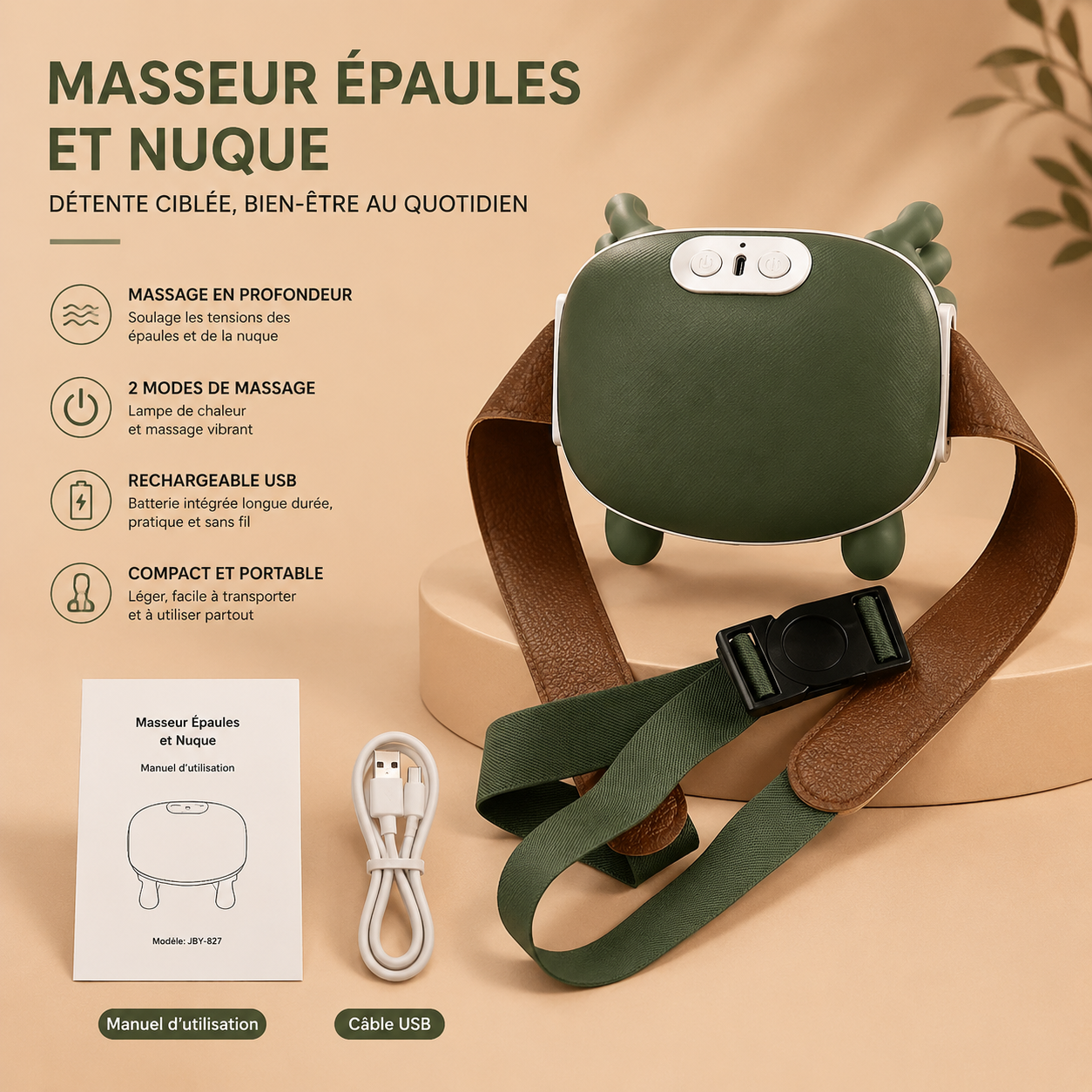 MASSEUR DE COU ET D’ÉPAULES BIONIQUE - Détente rapide pour vos trapèzes et épaules