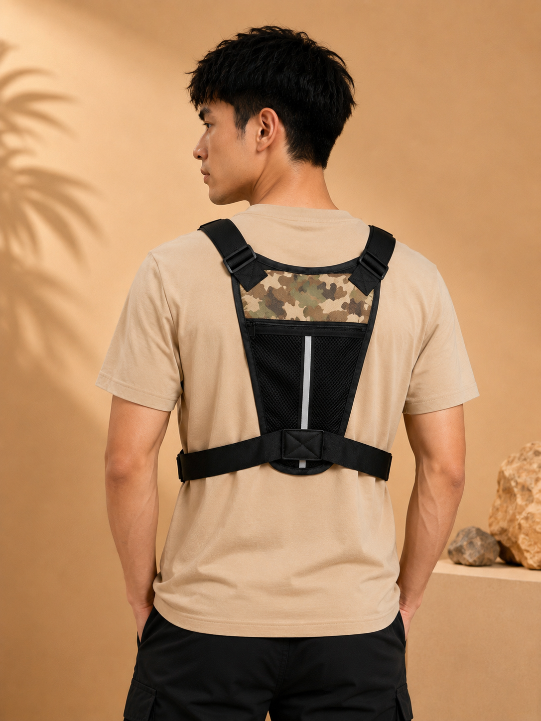 Waterproof Running Chest Pack with Adjustable Belts for Outdoor Sports Hiking Cycling and Exercise