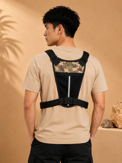 Waterproof Running Chest Pack with Adjustable Belts for Outdoor Sports Hiking Cycling and Exercise