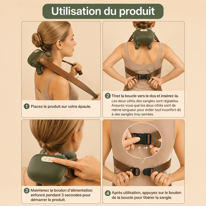 MASSEUR DE COU ET D’ÉPAULES BIONIQUE - Détente rapide pour vos trapèzes et épaules