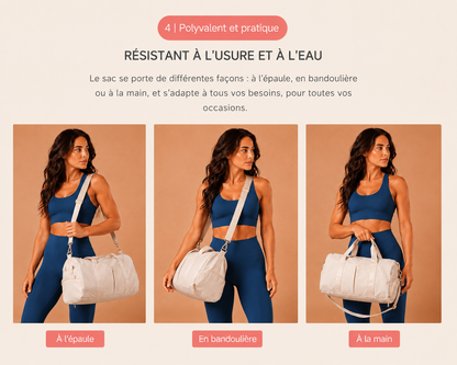 SAC DE SPORT, VOYAGE AVEC SÉPARATION POUR CHAUSSURE - Le sac qui vous suit partout, du sport au quotidien.