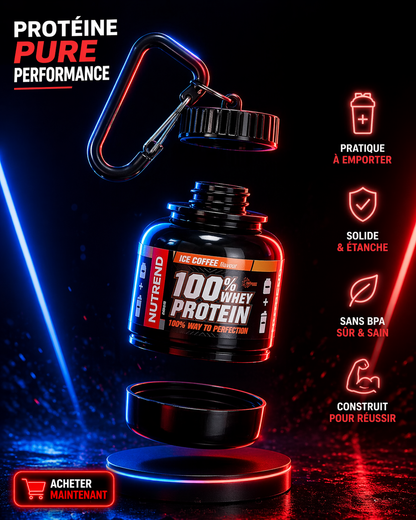 MINI BOUTEILLE DE POUDRE POUR PROTÉINES PORTABLE  - Petit format, grande utilité !