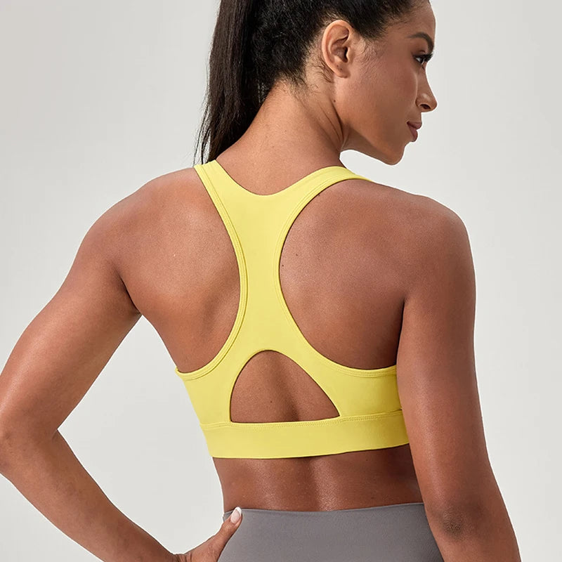 Customize LOGO Sports Bra Impact Professional Shock-Proof Running Crop Top Yoga Fitness Gym Quick Dry Vest with Removable Pad