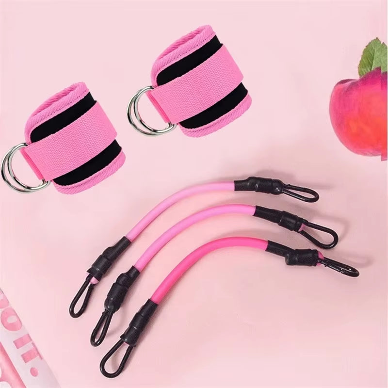 Resistance Band Set Workout Exercise Equipments Ankle Straps Fitness Yoga Elastic Fitness Bands for Home Gym Man and Woman Sport