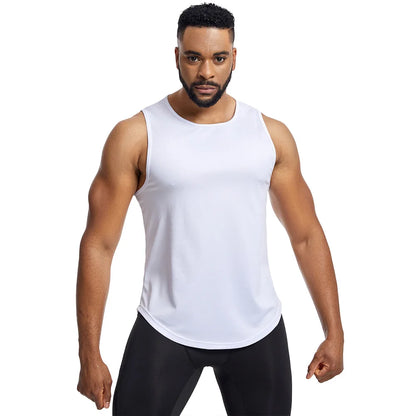 Custom LOGO Men'S Running Vest Marathon Training Sleeveless Shirts Breathable Sports Jogging Tank Tops Quick Dry Basketball Tees