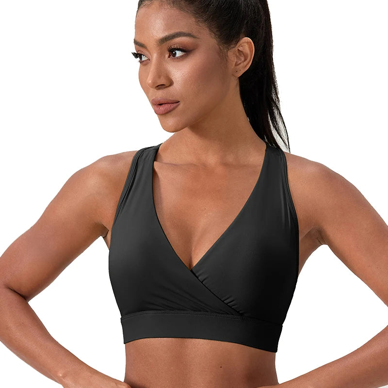 Customize LOGO Sports Bra Impact Professional Shock-Proof Running Crop Top Yoga Fitness Gym Quick Dry Vest with Removable Pad