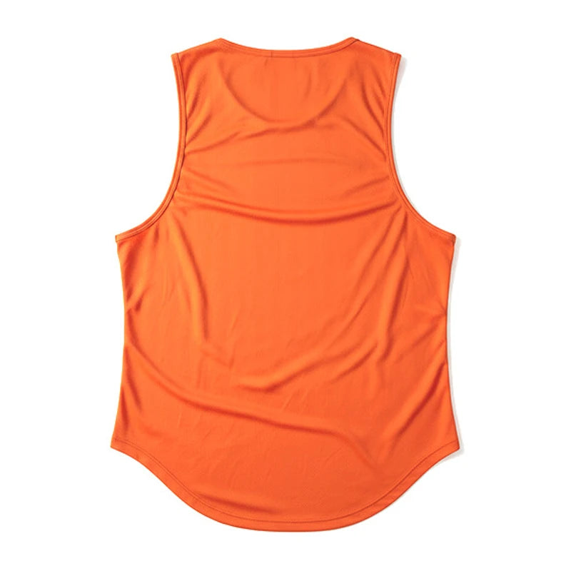 Custom LOGO Men'S Running Vest Marathon Training Sleeveless Shirts Breathable Sports Jogging Tank Tops Quick Dry Basketball Tees