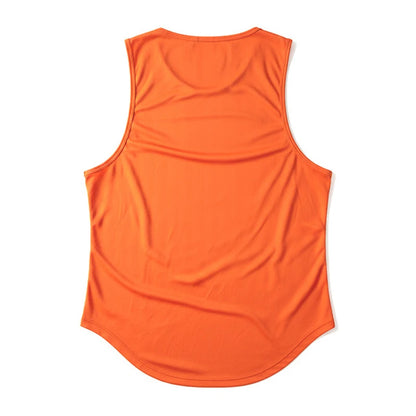 Custom LOGO Men'S Running Vest Marathon Training Sleeveless Shirts Breathable Sports Jogging Tank Tops Quick Dry Basketball Tees