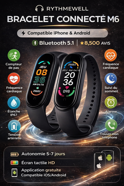 MONTRE CONNECTÉE - La montre qui suit votre rythme.