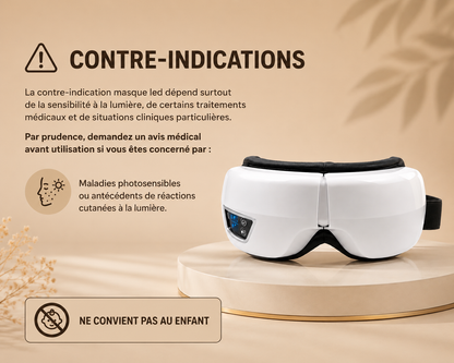 MASSEUR OCULAIRE INTELLIGENT - Offrez à vos yeux le repos qu’ils méritent.
