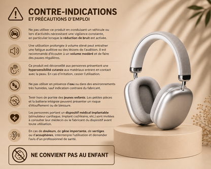 CASQUE SANS FIL, AIR MAX - Le luxe du silence, la puissance du son.